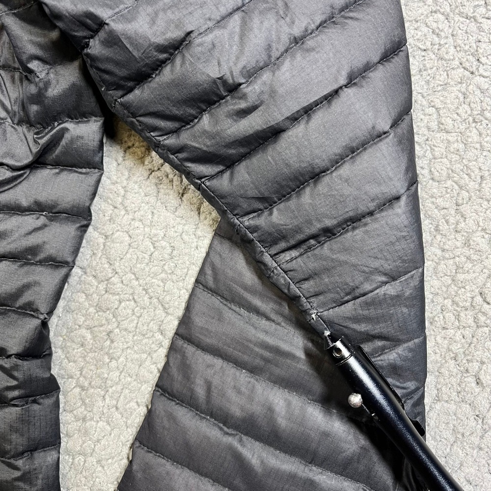 Patagonia Down Sweater Jacket Women's Medium Black Puffer Full Zip Cloudera Logo - Picture 10 of 14